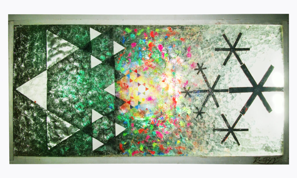 " Theory of origins"

Mix Media over glass

90 cm x  54 cm